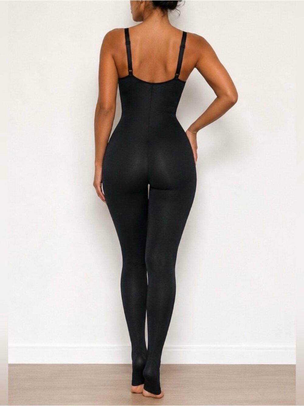 SKIMS No Show Shapewear Unlined Demi Full-Length Catsuit - NWT - Onyx - XXS